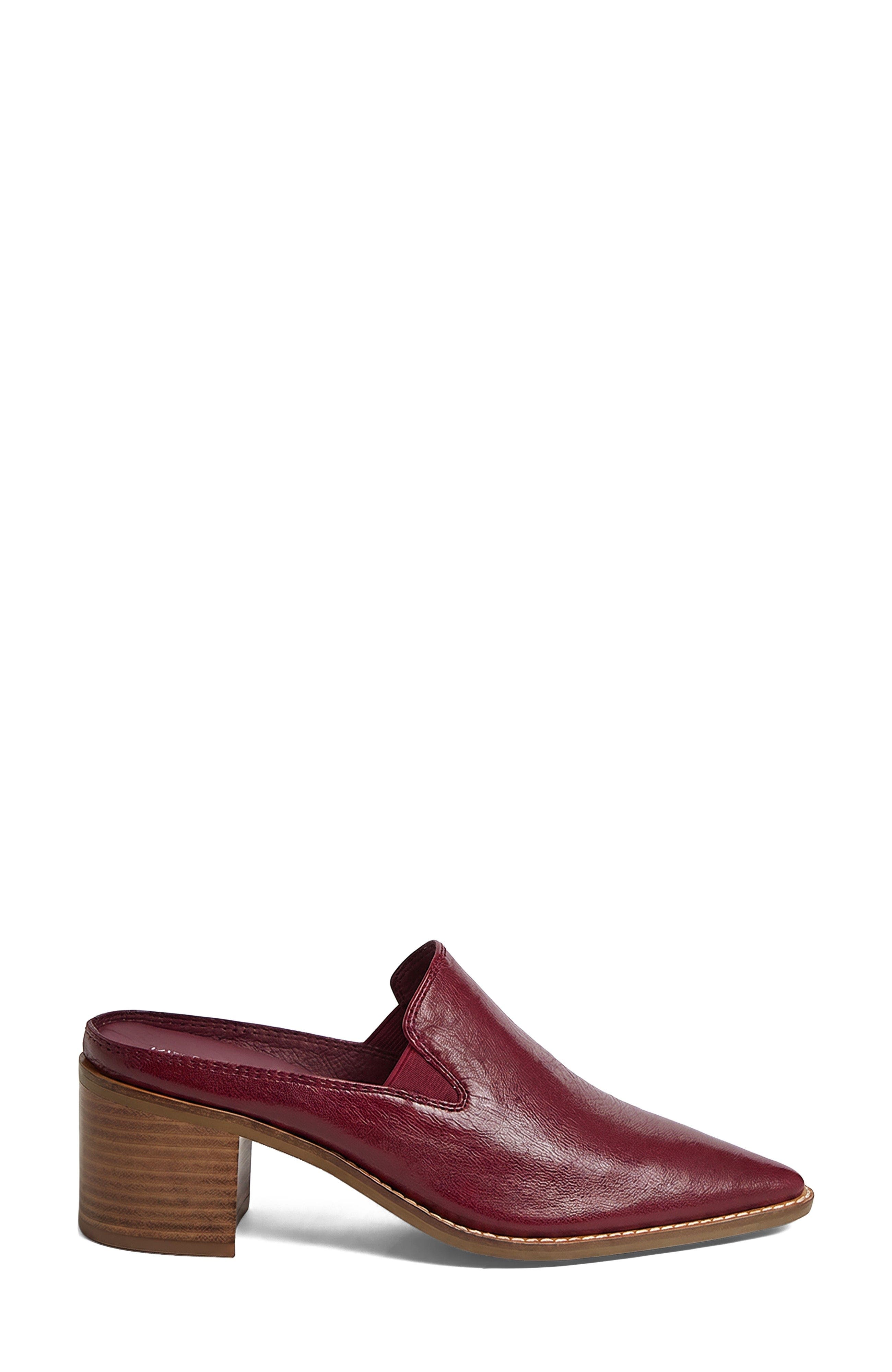 Foyal Heeled Mule, Alternate, color, Pinot Polish Leather