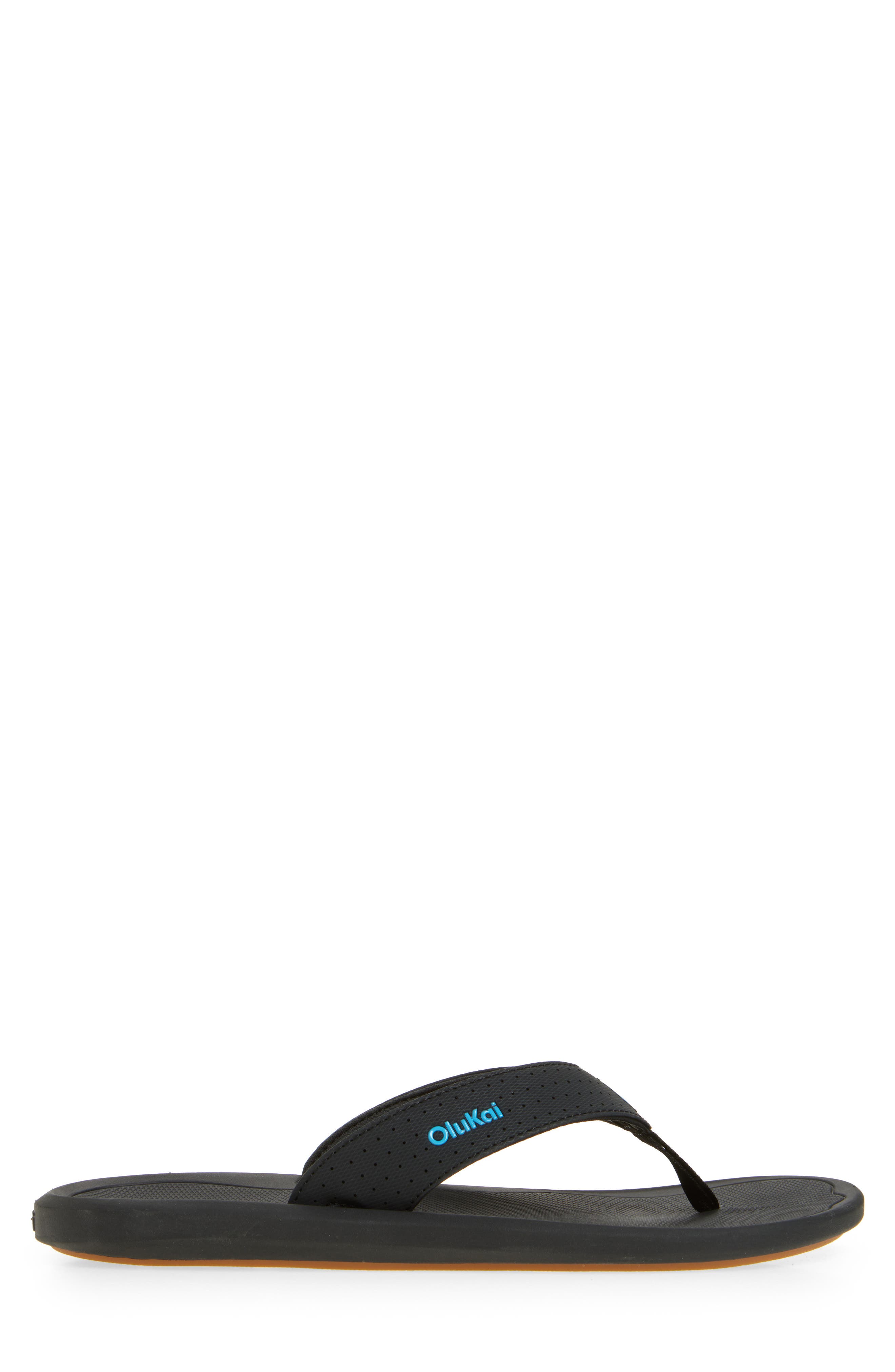 OluKai Ki Flip Flop, Alternate, color, Lava Rock / Bold Blue