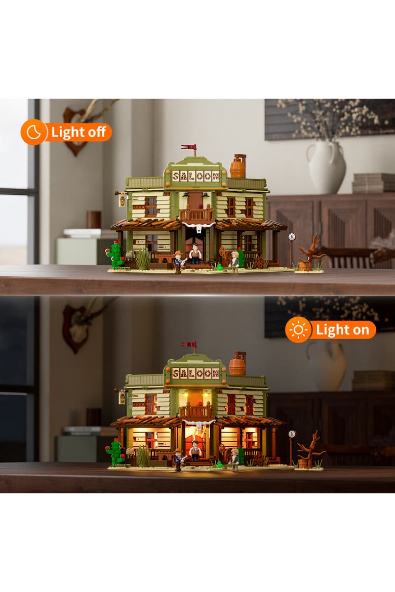 Western Saloon Lighting Building Set Model OW2026W, Alternate, color, Multicolor
