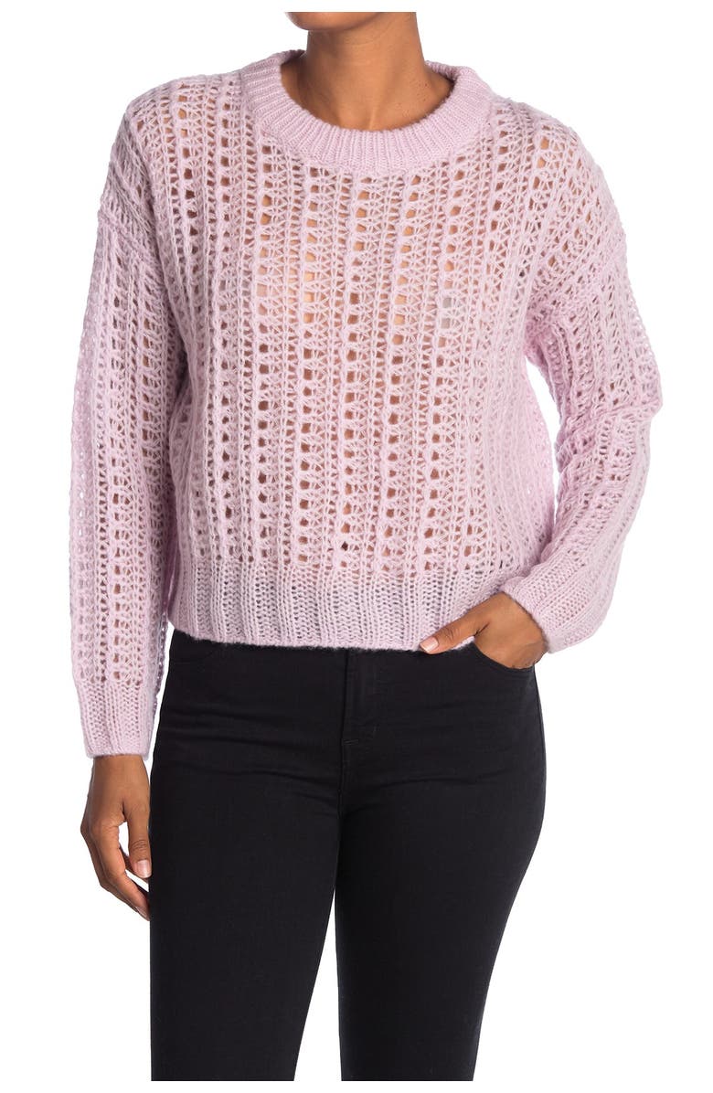 360 CASHMERE June Wool Blend Pointelle Wool & Cashmere Blend Sweater, Main, color,