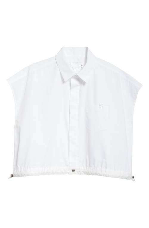 Shop Sacai X Thomas Mason Mixed Media Top In Off White 151
