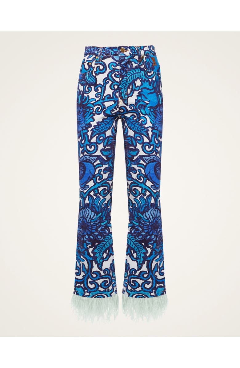 La DoubleJ The Fancy Crop Jean, Alternate, color, Anemone Blue