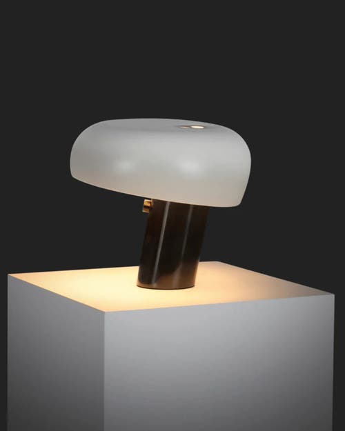 Brightech Kingpin 10" Modern Led Table Lamp With Marble Base & Dimmer In Classic Black