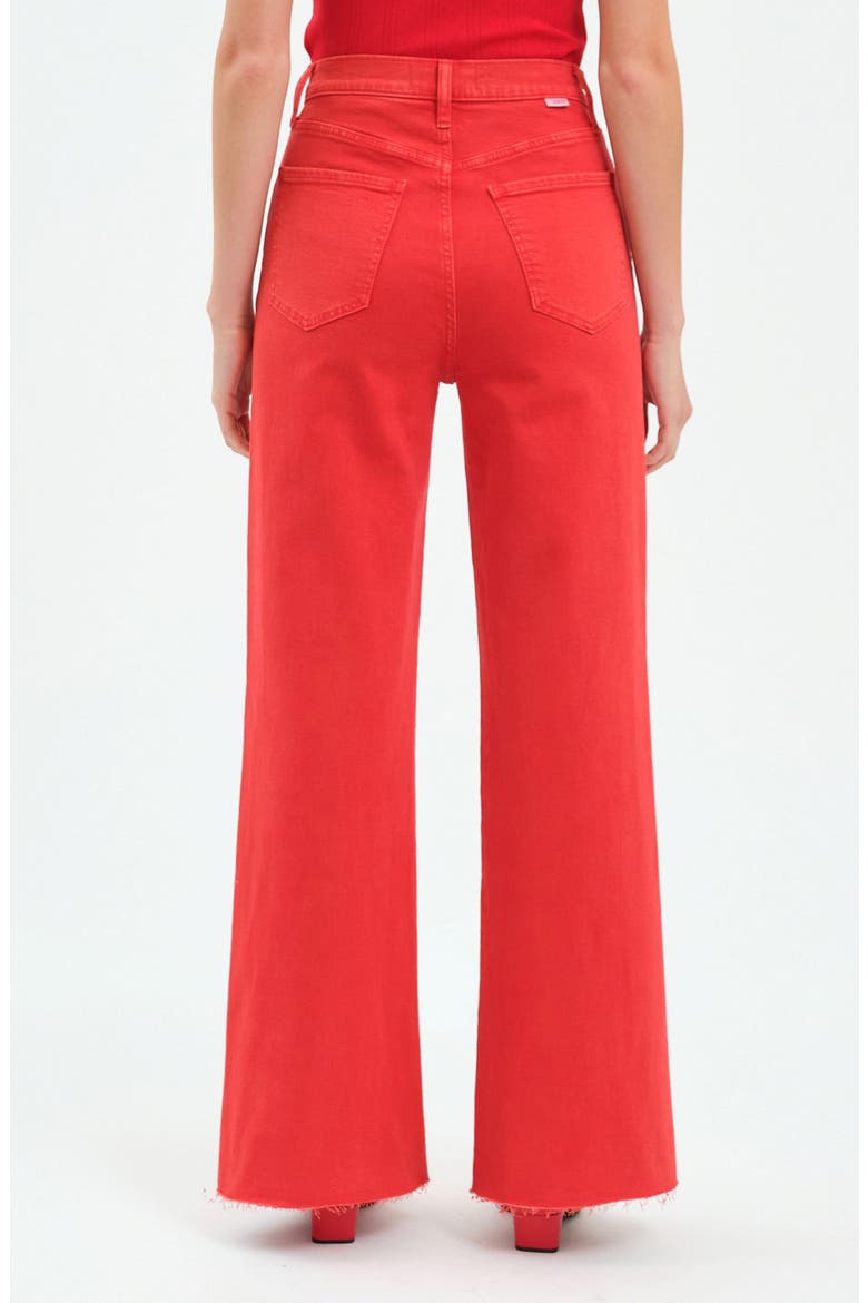 Far Out High Waist Wide Leg Jeans, Alternate, color, CHERRY