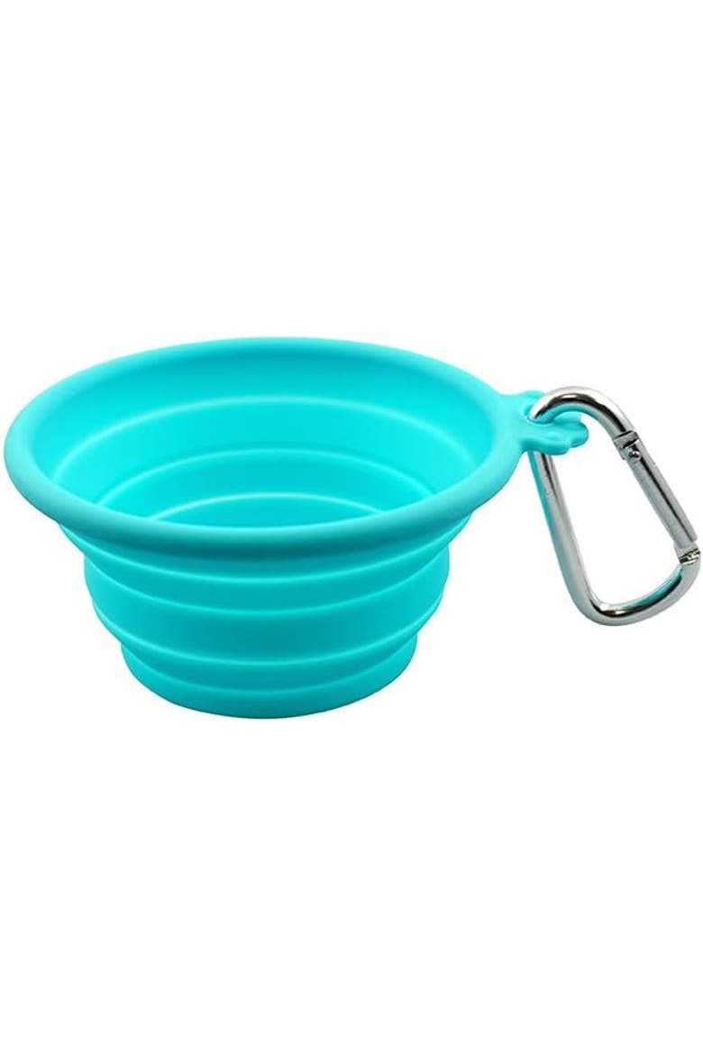 Silicone Travel Bowl For Dogs & Cats Xsmall, 7oz, Main, color, Multicolored