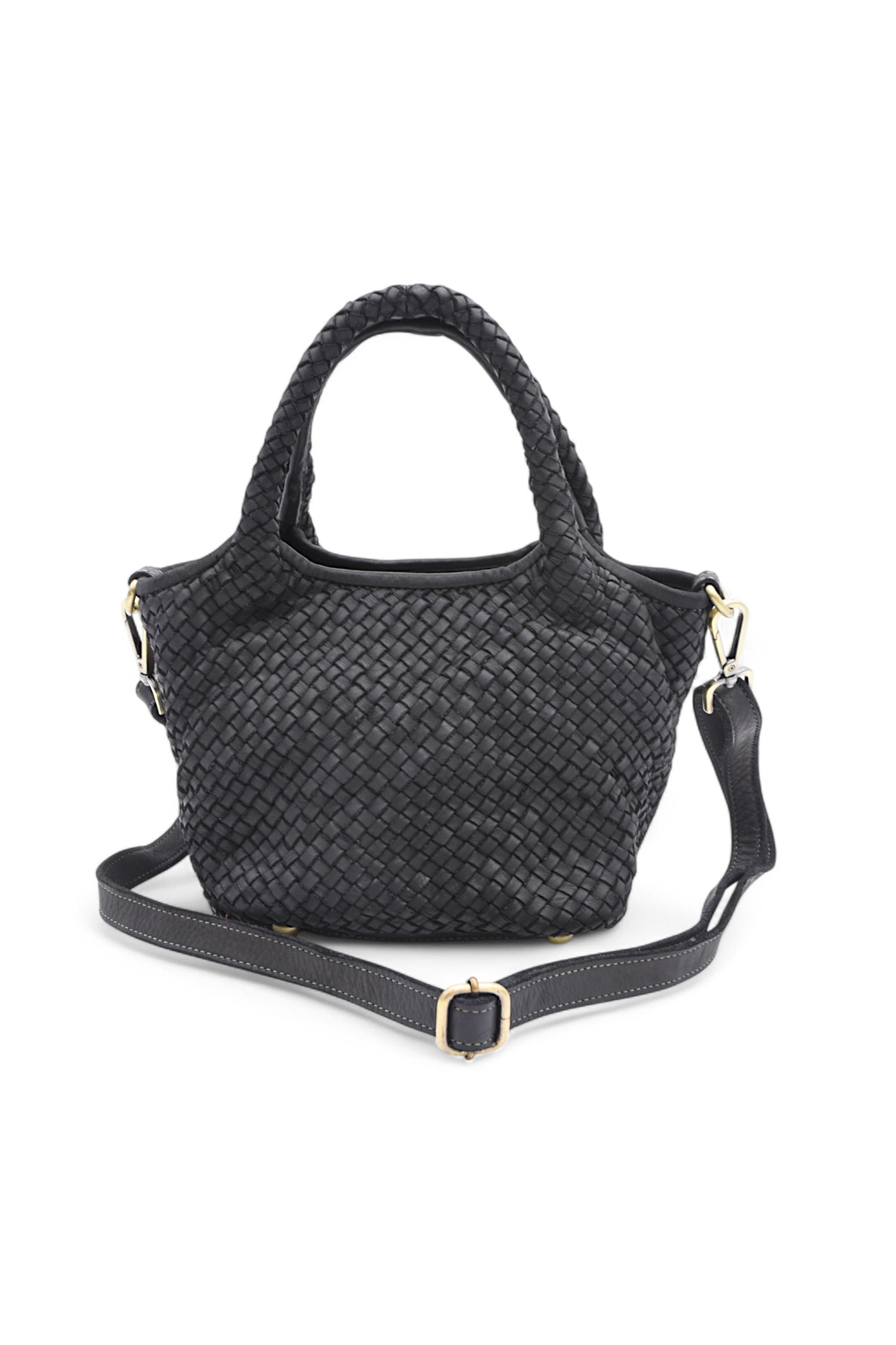 Bolsa Nova Lisa Woven Mini Tote, Alternate, color, Black