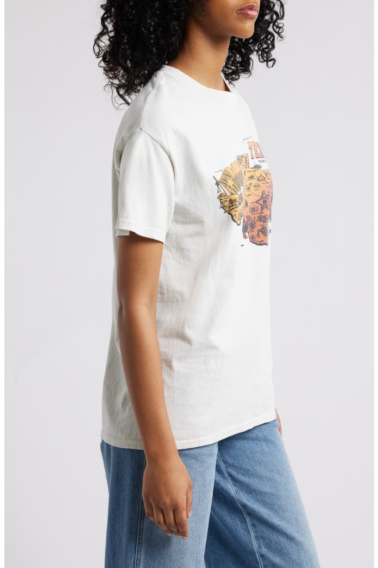 Texas Cotton Graphic Boyfriend T-Shirt, Alternate, color, WHITE