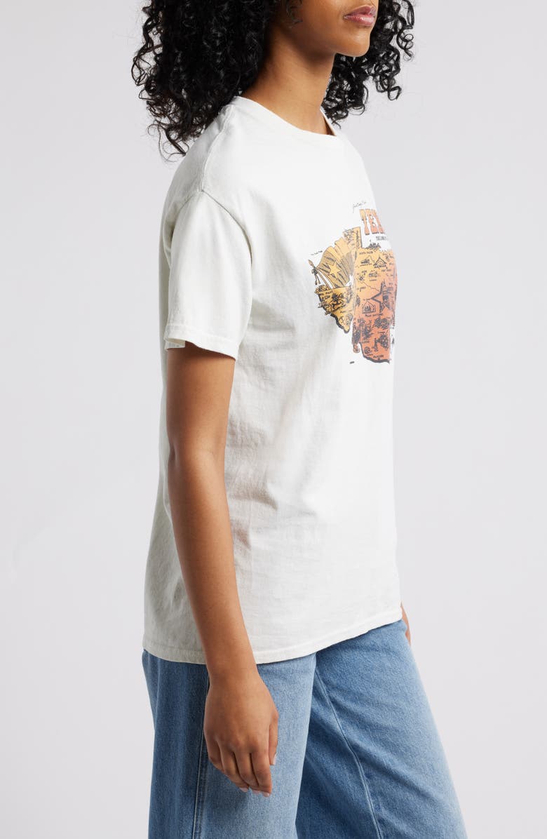 BDG Urban Outfitters Texas Cotton Graphic Boyfriend T-Shirt, Alternate, color, White
