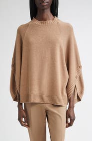 Max Mara Ampex Cape Sleeve Wool & Cashmere Sweater