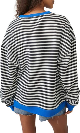 Oversize Stripe Sweatshirt