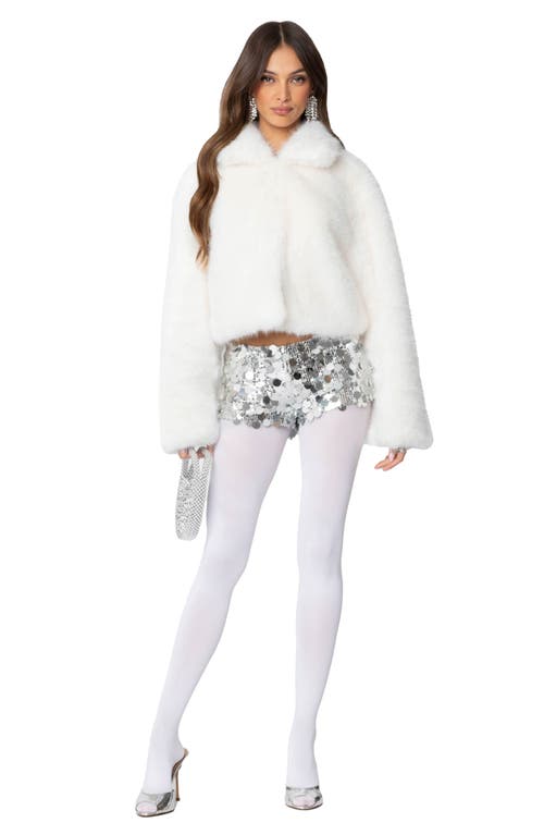 Edikted Nathalie Cropped Jacket In White