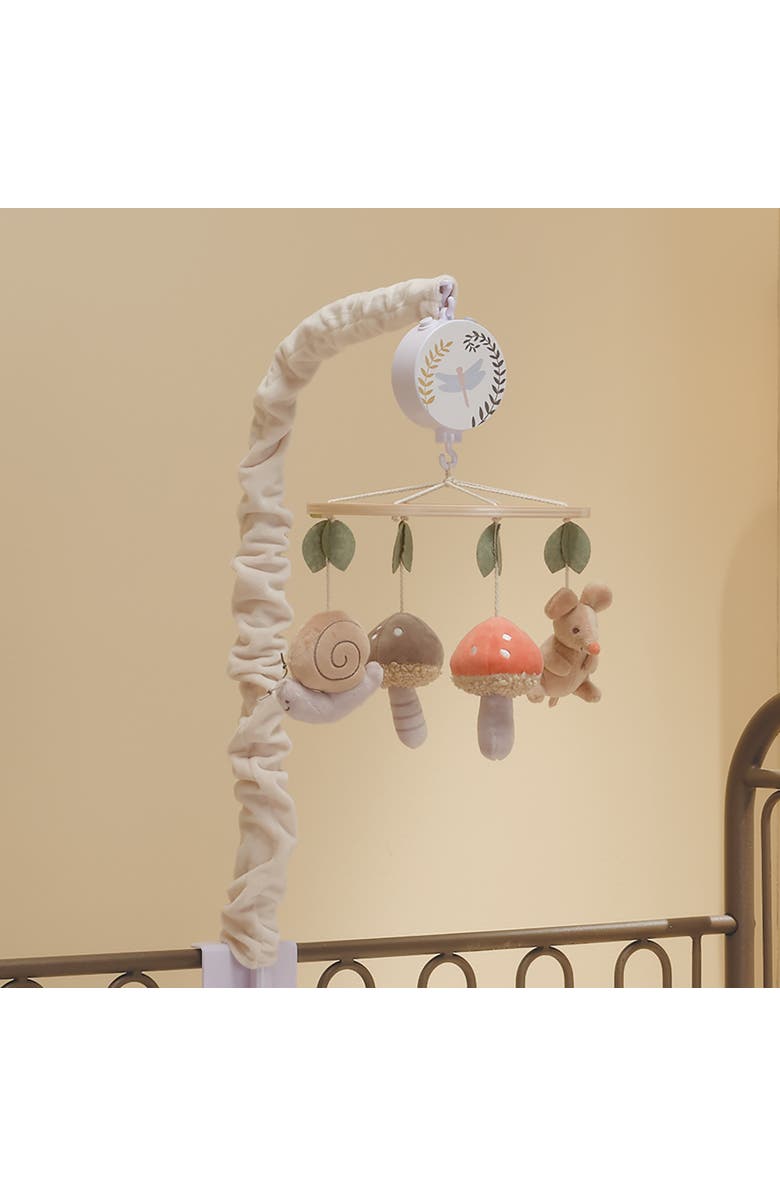 Lambs & Ivy Mushroom Meadow Musical Baby Crib Mobile Soother Toy, Alternate, color, Multicolor