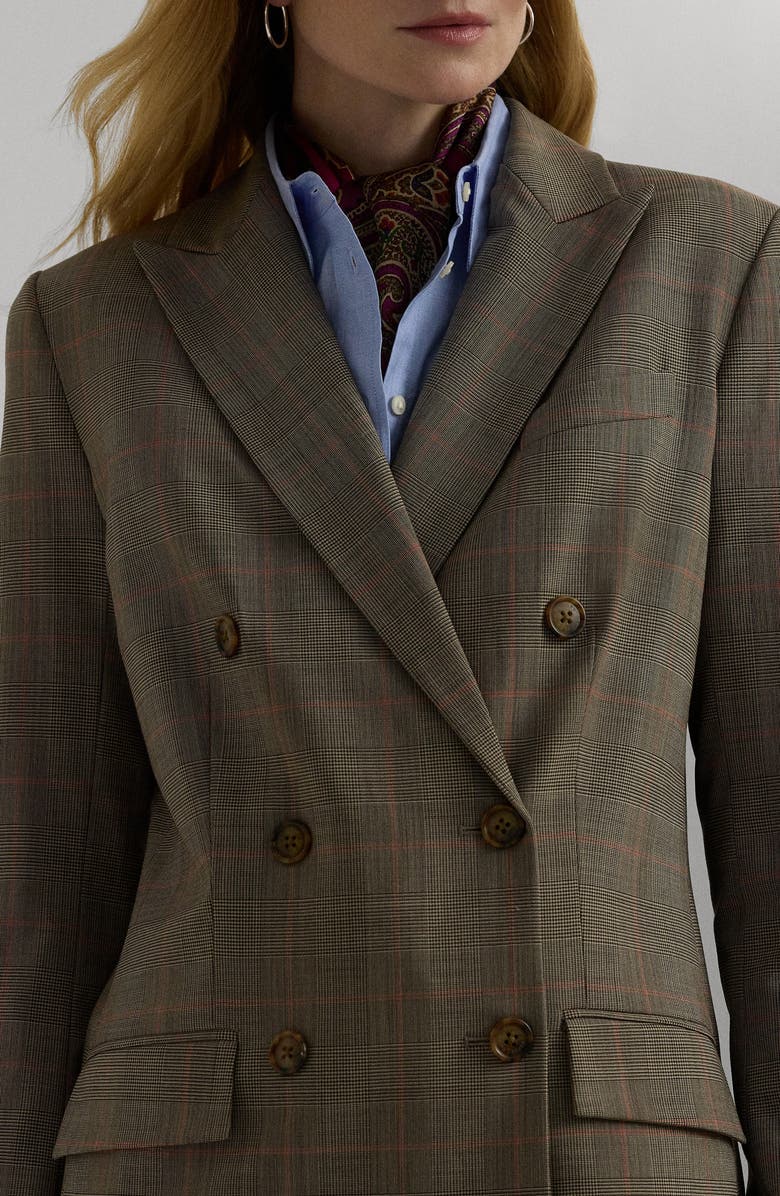 Glen Check Double Button Blazer