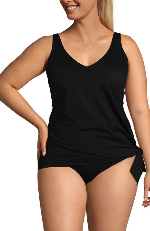 LANDS' END LANDS' END SLENDER SUIT FAUXKINI ONE PIECE SWIMSUIT