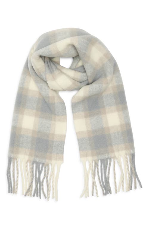 Nordstrom Wool & Alpaca Blend Fringe Scarf In Gray