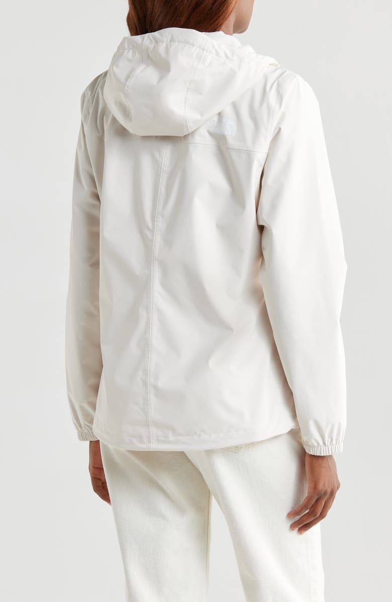 The North Face Antora Waterproof Hooded Rain Jacket, Alternate, color, White Dune