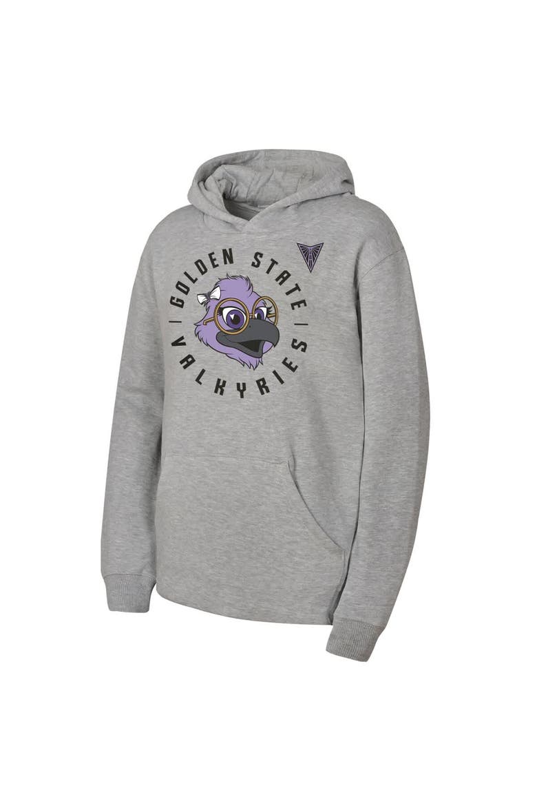 Youth  Heather Gray Golden State Valkyries Mascot Hoodie, Main, color, Heather Gray