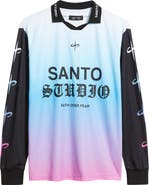 SANTO STUDIO Faith Over Fear Graphic Jersey Polo