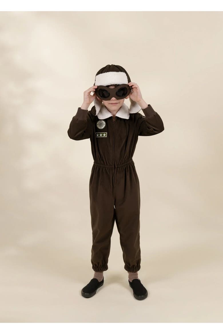 Aviator Play Costume, Alternate, color, Dark Brown