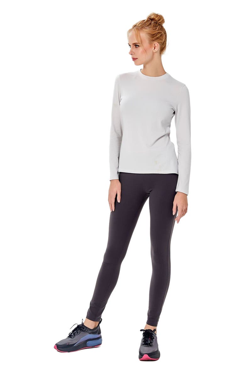 Rebody Active Pima Going Long Sleeve Top, Main, color, Ice Grey