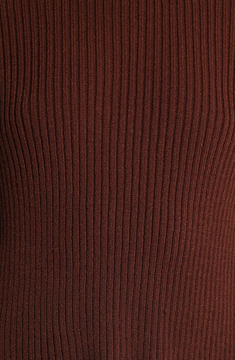 Petal & Pup Payton Mock Neck Top & Maxi Skirt Rib Set, Alternate, color, Chocolate Brown