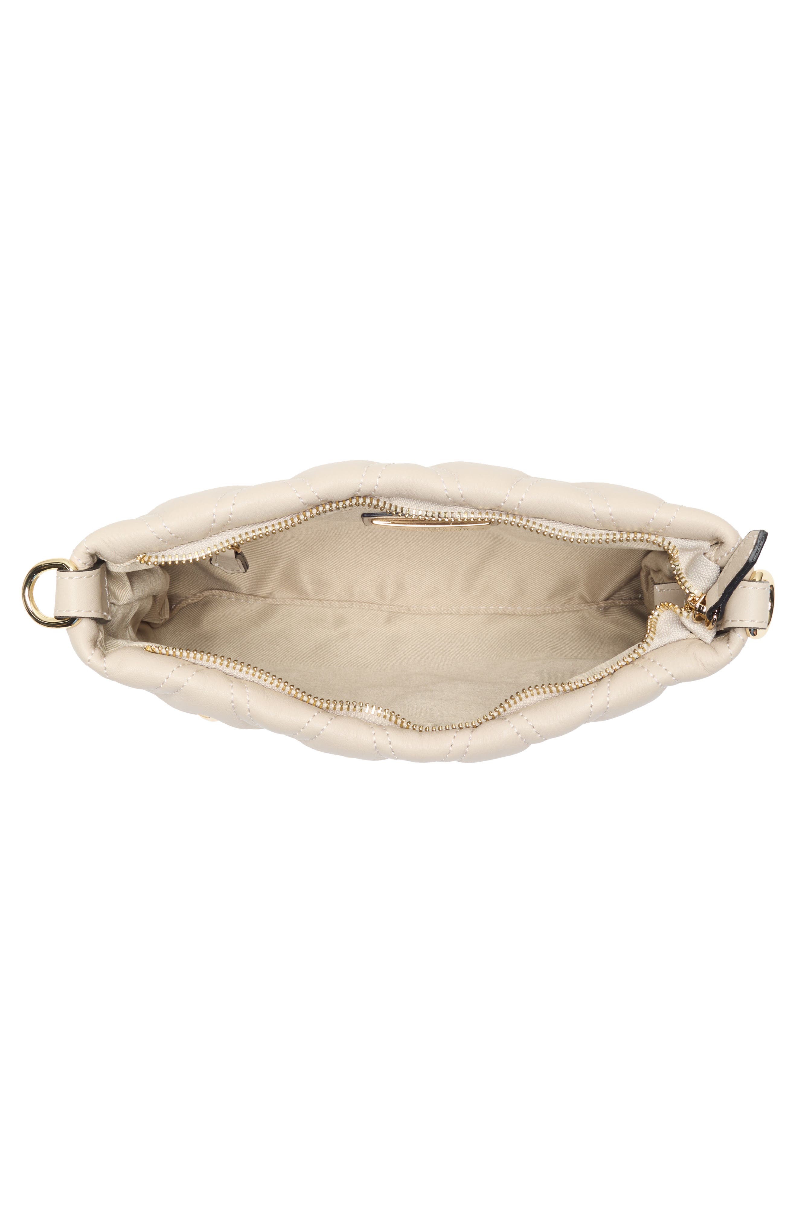 VALENTINO BY MARIO VALENTINO Vanille Diamond Quilted Leather Shoulder Bag, Alternate, color, Ice( Ivory)