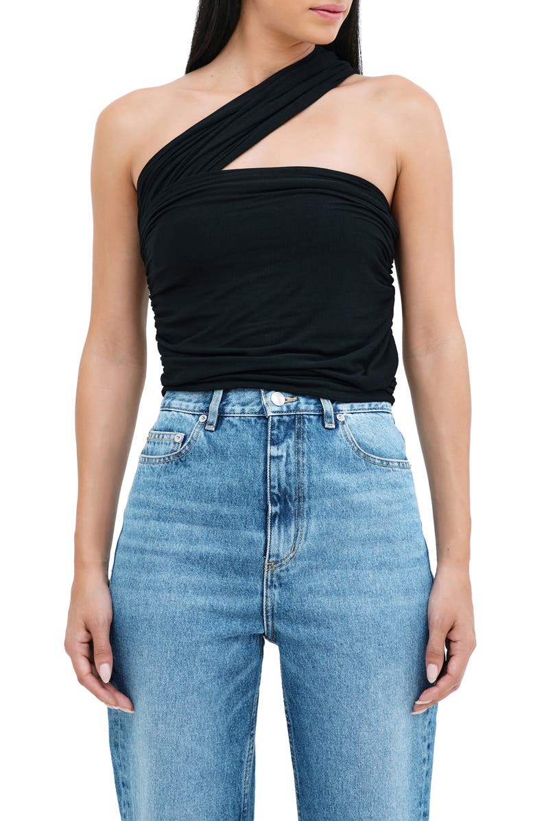 Marcella Alyssa Infinity Jersey Top, Alternate, color, Black