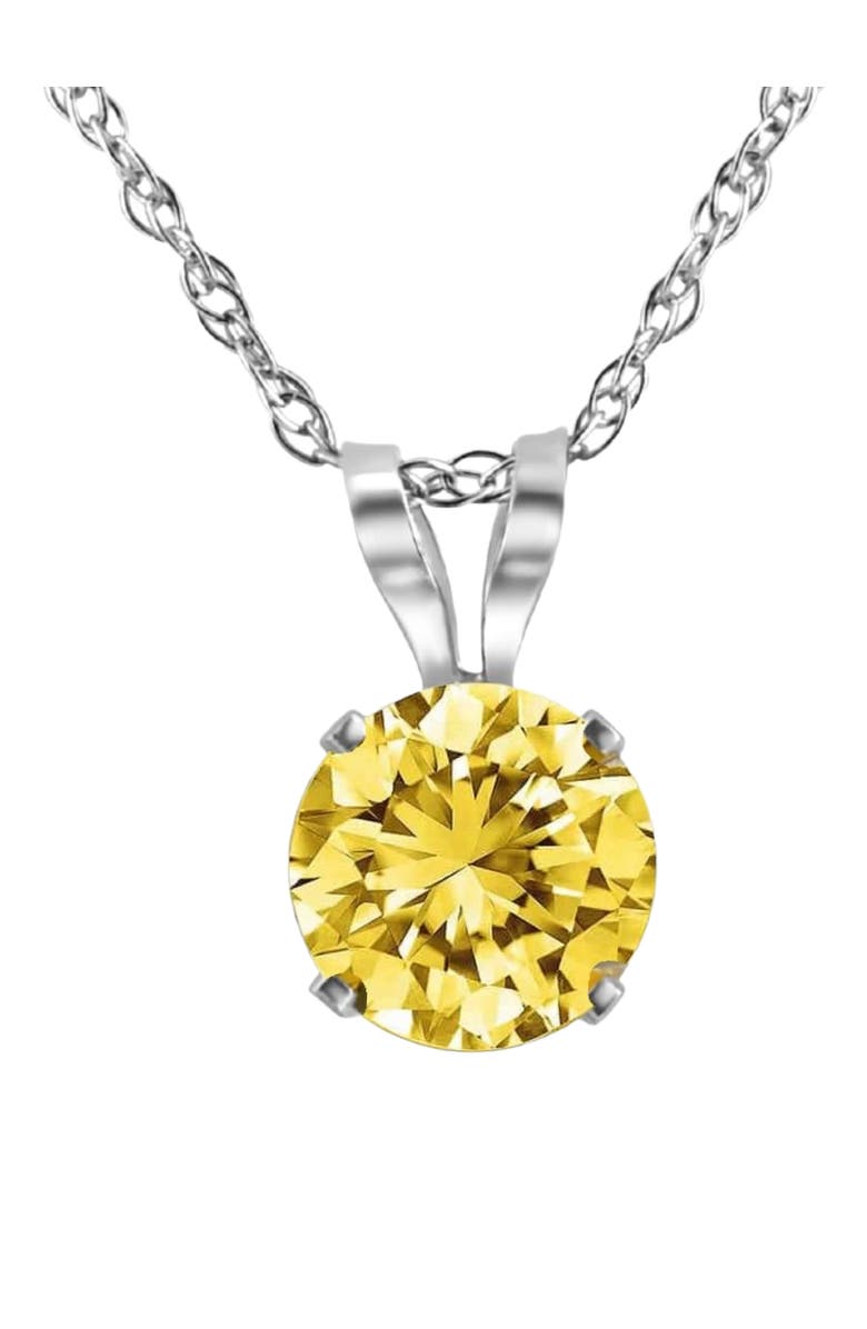 Bliss Diamond .20 - .50Ct Diamond Solitaire Pendant 14k Gold Lab Grown 18" Necklace, Main, color, 