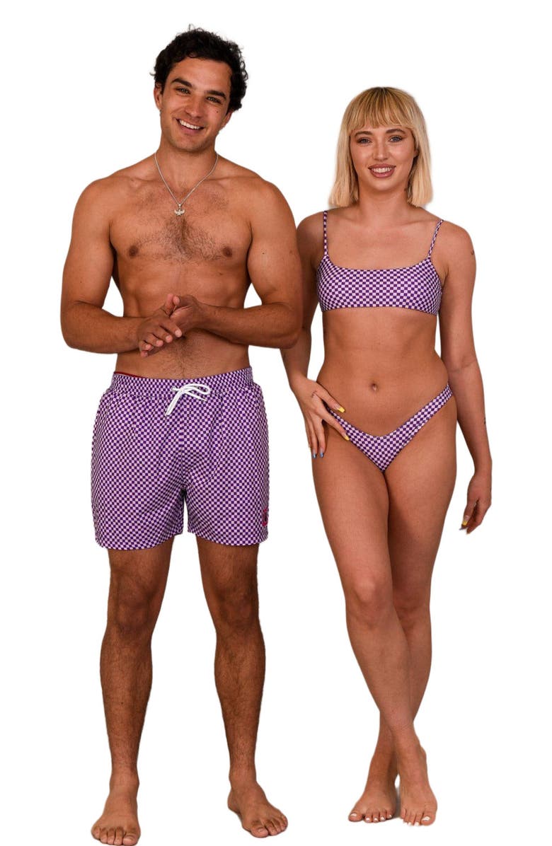 OOSC Checkmate Brazilian Bikini Bottoms, Alternate, color, Multi