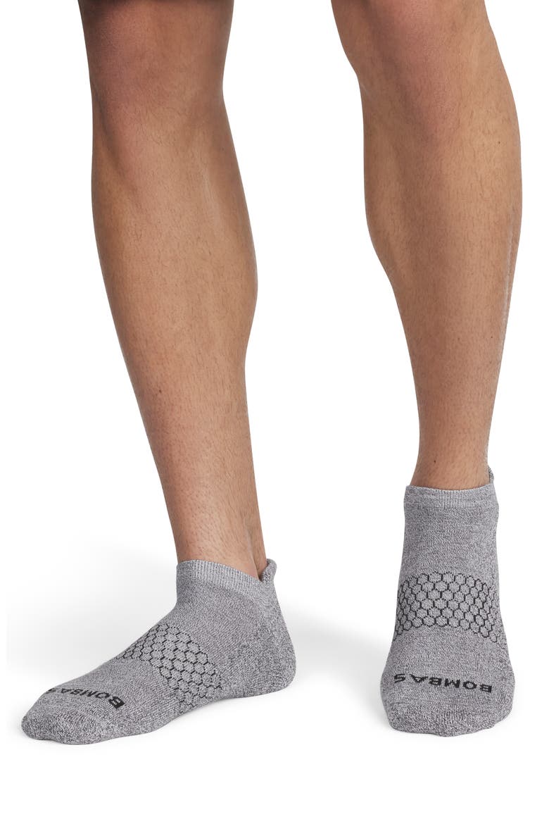 Marled Ankle Socks, Alternate, color, CHARCOAL