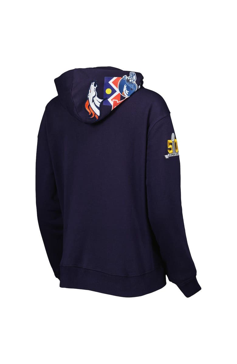 PRO STANDARD Women's Pro Standard Navy Denver Broncos Local Patch Pullover Hoodie, Alternate, color, Navy