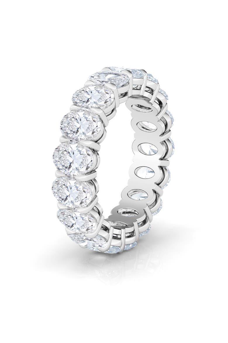 Oval Cut Lab Grown Diamond Eternity Band, Main, color, WHITE GOLD