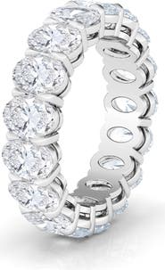 HauteCarat Oval Cut Lab Grown Diamond Eternity Band