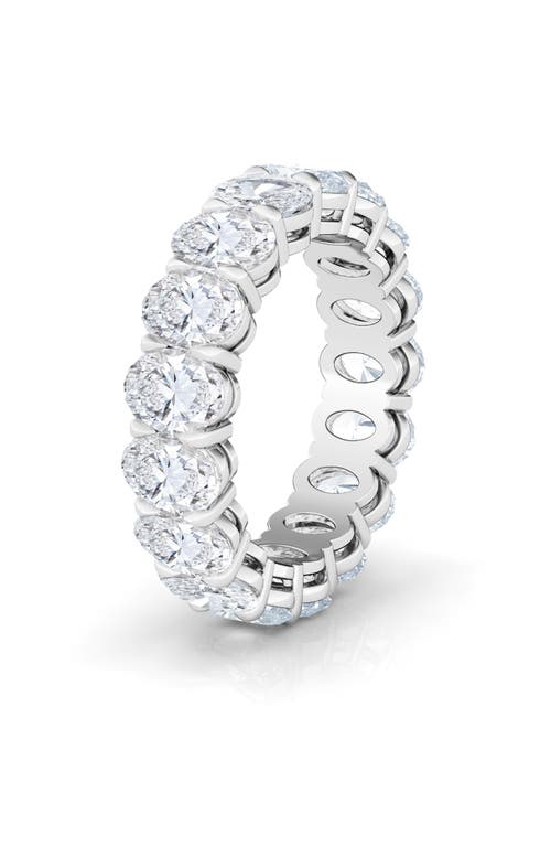 HauteCarat Oval Cut Lab Grown Diamond Eternity Band in White Gold 