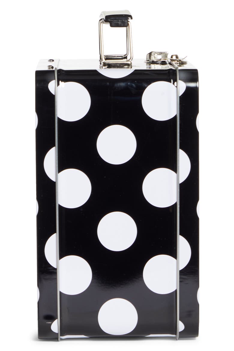 Polka Dot Top Handle Bag, Alternate, color, BLACK