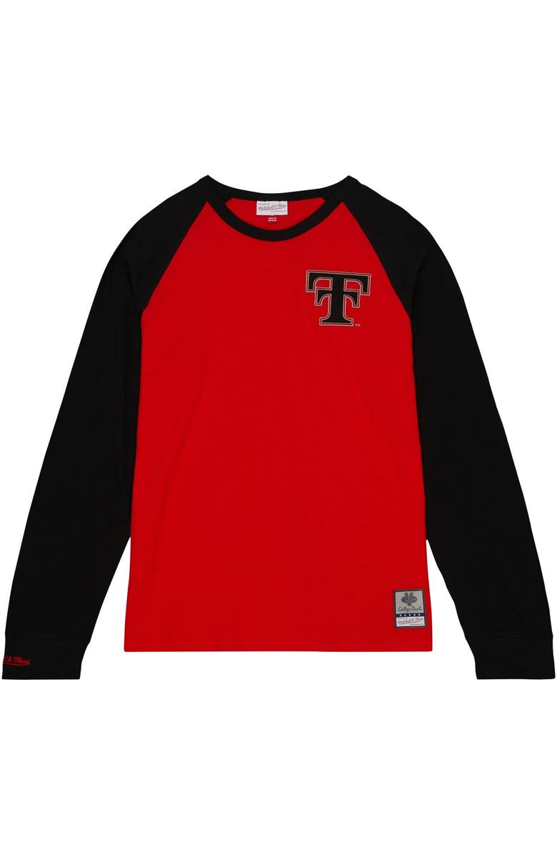 Mitchell & Ness Men's Mitchell & Ness Red Texas Tech Red Raiders Legendary Slub Raglan Long Sleeve T-Shirt, Alternate, color, Red