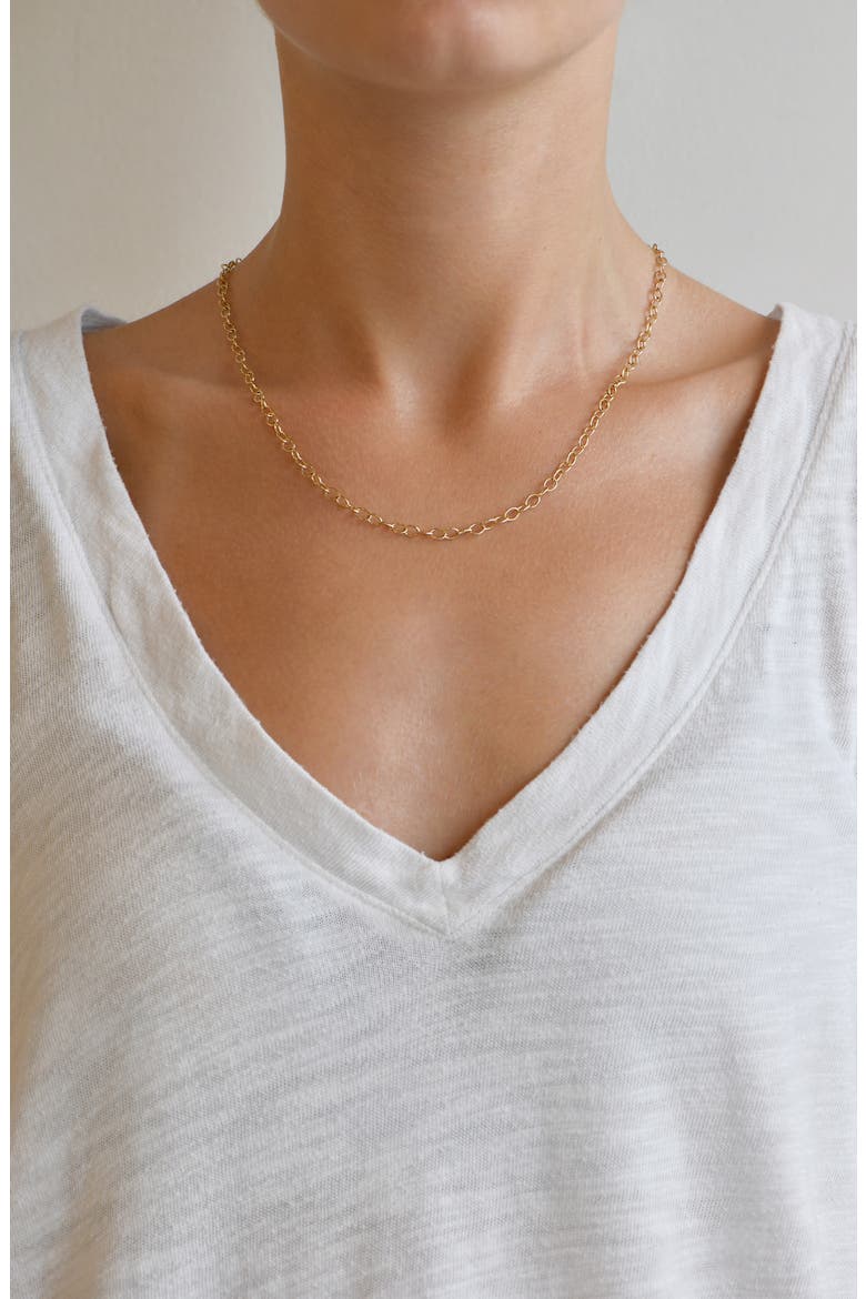 Flat Cable Chain Necklace, Alternate, color, GOLD