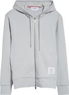 Thom Browne Engineered 4-Bar Cotton French Terry Zip-Up Hoodie
