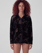 Lords of Harlech Country Floral Velvet Devore Womens Shirt