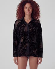 Lords of Harlech Country Floral Velvet Devore Womens Shirt