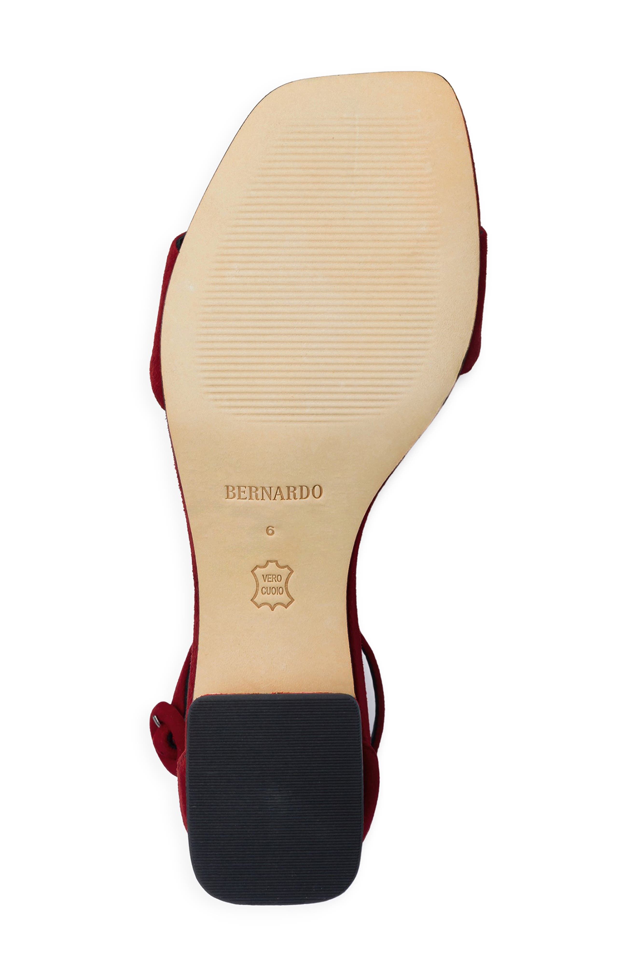 Jalena Ankle Strap Sandal, Alternate, color, DARK RED KID SUEDE