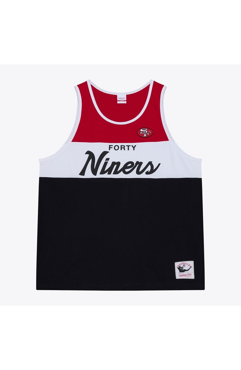 Mitchell & Ness Men's Mitchell & Ness Black/Scarlet San Francisco 49ers Head Coach Tank Top, Main, color, Black