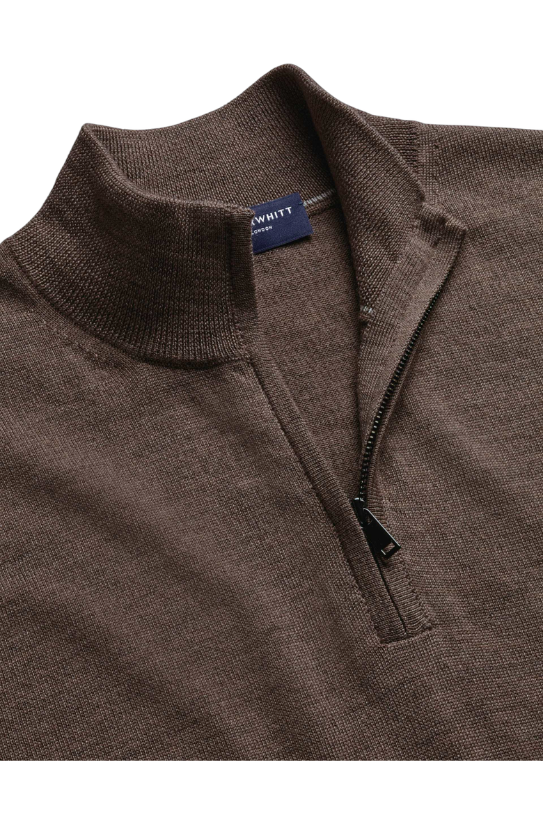 Merino Zip Neck Long Sleeve Sweater, Alternate, color, Mustard