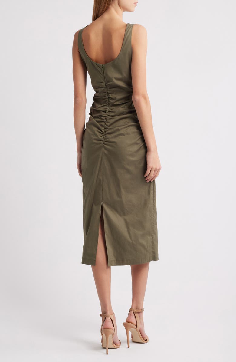 Charles Henry Ruched Tank Midi Dress, Alternate, color,