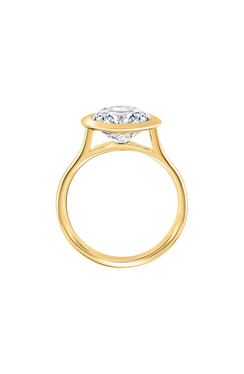 Bliss Diamond Certified 3.02Ct Portuguese Cut Bezel Diamond Engagement Ring Gold Lab Grown, Alternate, color, 