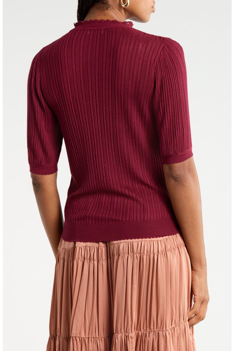 Gemma Puff Sleeve Top, Alternate, color, CLARET