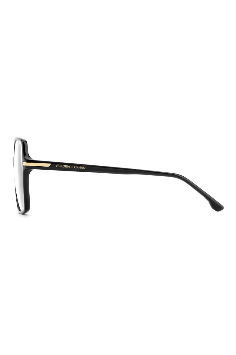 57mm Square Optical Glasses, Alternate, color, BLACK
