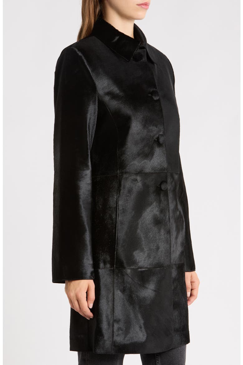 Stella Genuine Calf Hair Coat, Alternate, color, OBSIDIAN BLACK