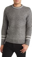 Schott NYC Stripe Trim Triple Blend Crewneck Sweater