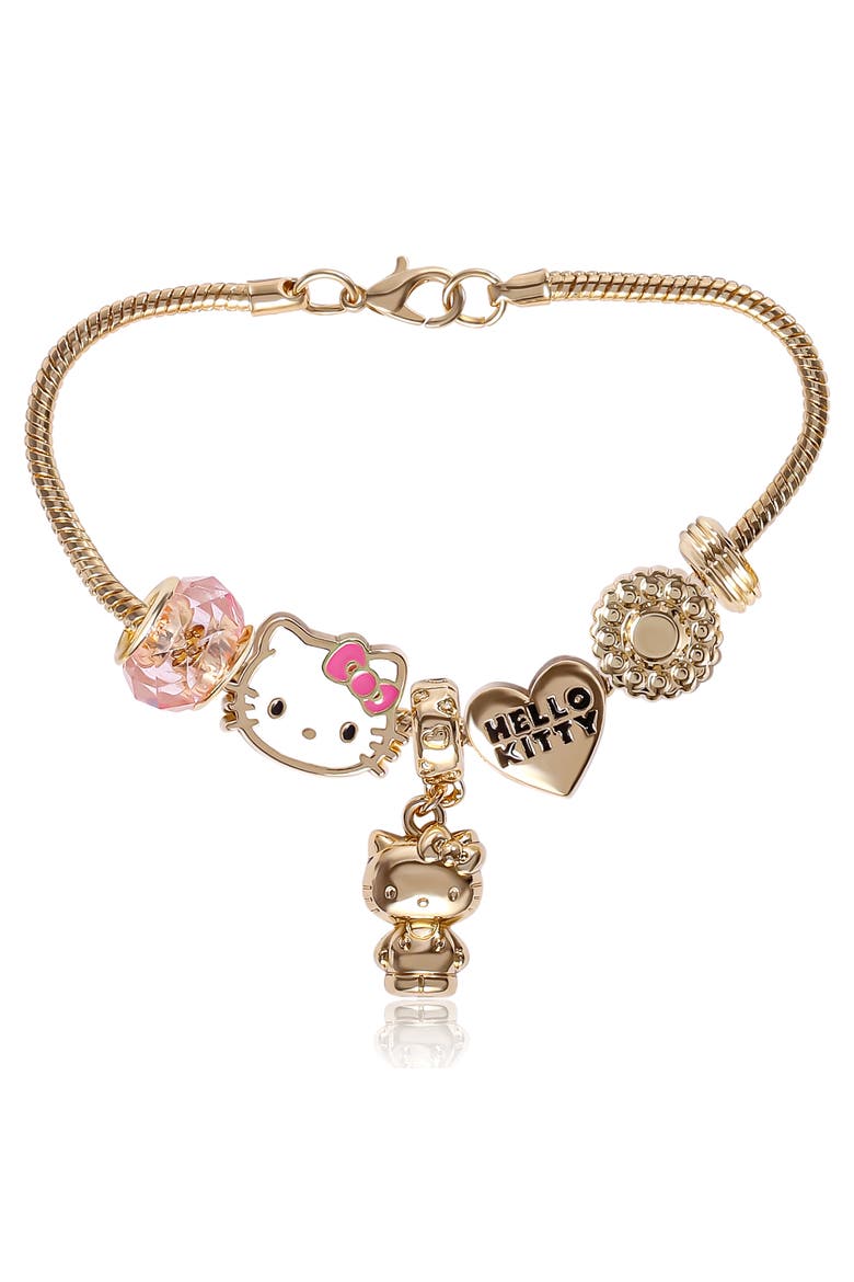 7'' Fashion Charm Bead Bracelet, Main, color, Gold